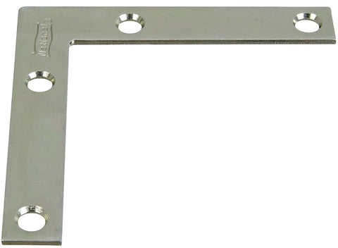 National Hardware 117BC Series N266-528 Corner Brace, 3 in L, 1/2 in W, 3 in H, Steel, Zinc, 0.07 Thick Material, Pack of 40