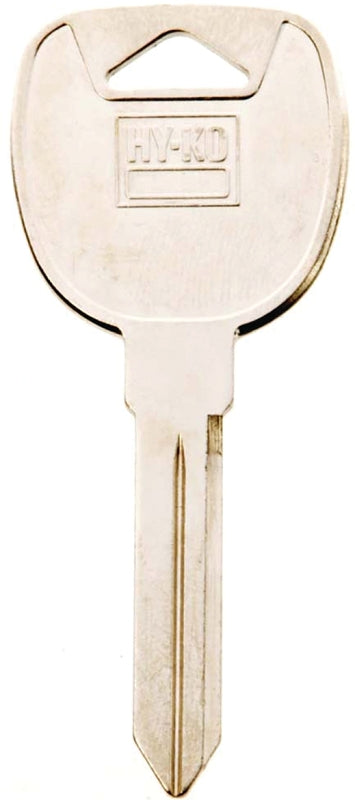 Hy-Ko 11010B91 Key Blank, Solid Brass, Nickel, For: Automobile, Many General Motors Vehicles, Pack of 10