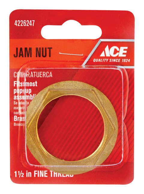 Ace Brass Die Cast Jam Nut 1-1/2 in. Dia.