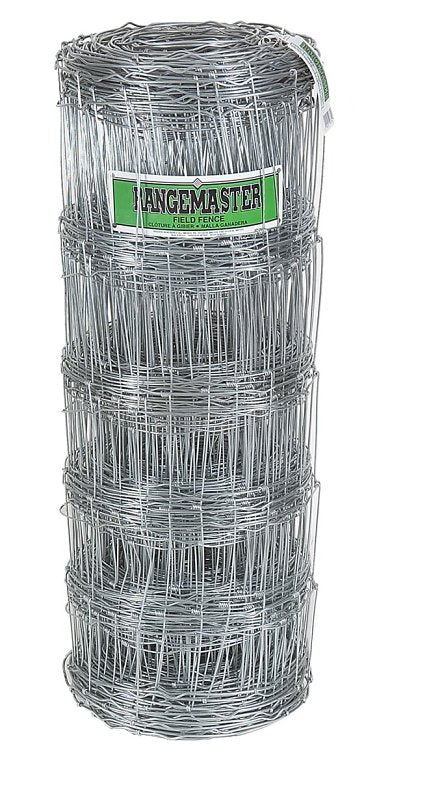 Rangemaster 6654 Series Field Fence, 6 in, 32 in H, 330 ft L, 12 ga ga, Steel, Galvanized
