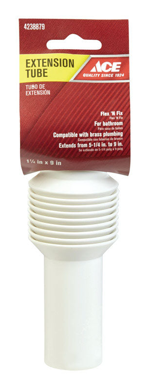 Ace 1-1/4 in. Dia. x 9 in. L Extension Tube Plastic