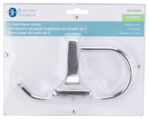 Boston Harbor 3655C-26-07-SOU C-Ring Paper Holder, Steel Ring/Zinc, Chrome
