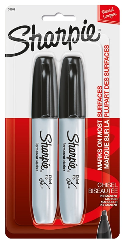 Sharpie 38262PP Permanent Marker, Chisel Lead/Tip, Large Lead/Tip, Bla ...