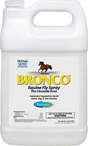 Farnam Bronco 100502327 Fly Spray, Liquid, Clear, Citronella, 1 gal Bottle