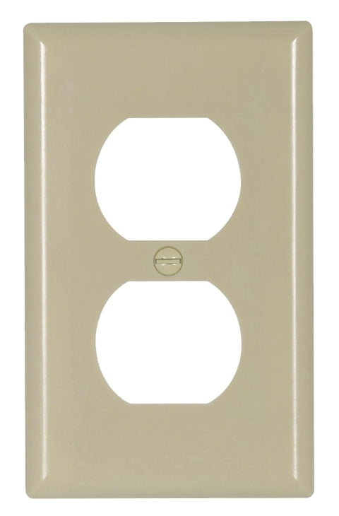 Eaton Wiring Devices 2132V-BOX Receptacle Wallplate, Duplex, Standard-Size, 4-1/2 in L, 2-3/4 in W, Pack of 25