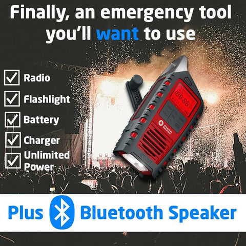 American Red Cross Odyssey ARCODYSSEY All-Band Emergency Hand Crank Radio, Battery, AAA Battery