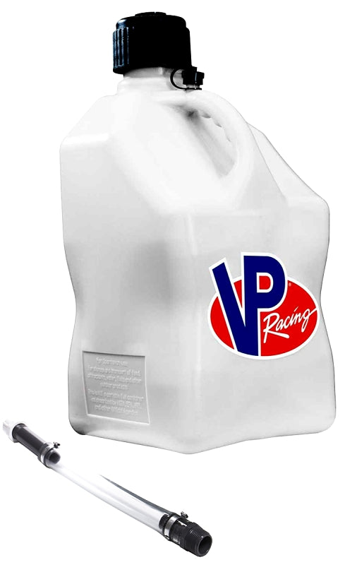 VP Racing 3520 Motorsport Container, 5 gal Capacity, Polyethylene, Whi ...