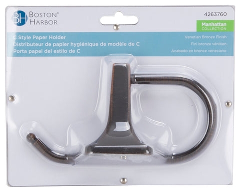 Boston Harbor 3655C-35-07-SOU C-Ring Paper Holder, Steel Ring/Zinc, Venetian Bronze