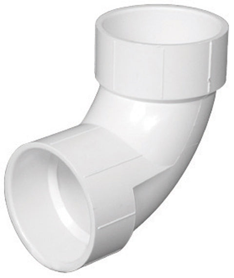 Charlotte Pipe 1-1/2 in. Dia. x 1-1/2 in. Dia. Schedule 40 Hub To Hub 90 deg. PVC Elbow