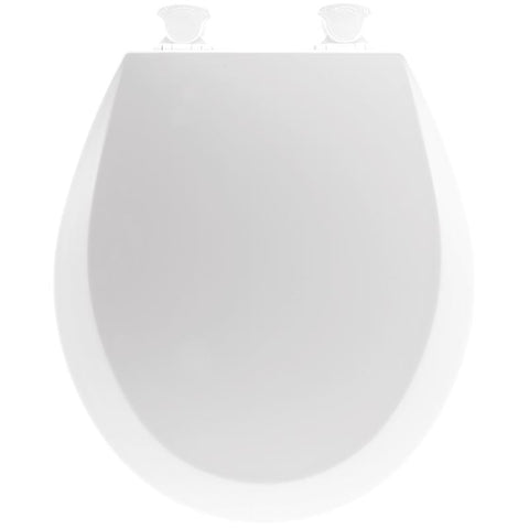 Mayfair by Bemis Round White Enameled Wood Toilet Seat