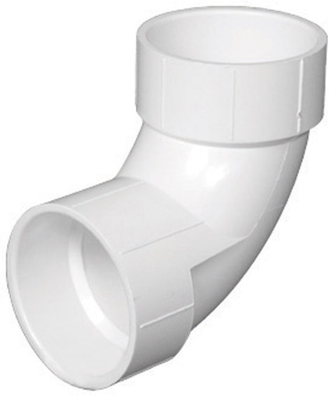 Charlotte Pipe 2 in. Dia. x 2 in. Dia. Schedule 40 Hub To Hub 90 deg. PVC Elbow