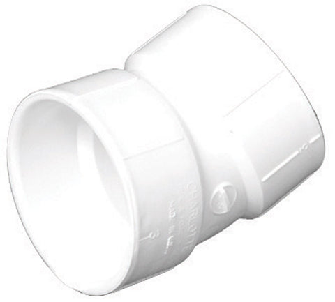 Charlotte Pipe Schedule 30 Hub To Hub 1-1/2 in. Dia. x 1-1/2 in. Dia. 22-1/2 deg. PVC Elbow