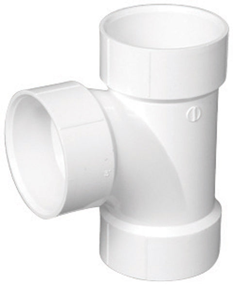 Charlotte Pipe Schedule 40 3 in. Dia. x 3 in. Dia. x 3 in. Dia. Hub To Hub To Hub PVC Sanitary T