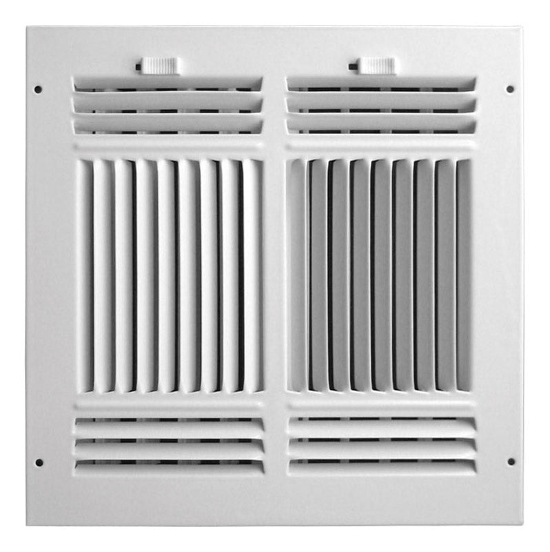 Shell Register Tru Aire 10 in. H x 10 in. W White 4-Way Supply Wall/Ceiling Register ...