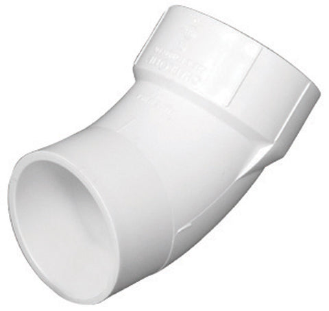 Charlotte Pipe Schedule 40 Hub To Spigot 3 in. Dia. x 3 in. Dia. 45 deg. PVC Street Elbow