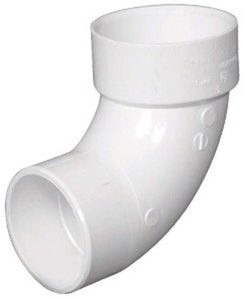 Charlotte Pipe 3 in. Dia. x 3 in. Dia. Hub To Spigot Schedule 40 90 deg. PVC Street Elbow