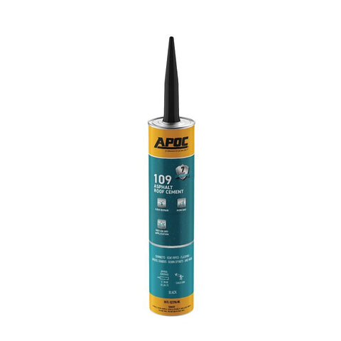 APOC AP-1099 Roof Cement, Black, Liquid, 10.1 oz Tube, Pack of 12