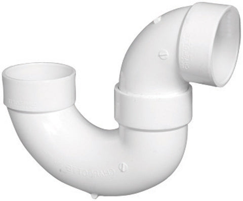 Charlotte Pipe 2 in. Dia. x 2 in. Dia. Schedule 40 Hub To Hub PVC P-Trap