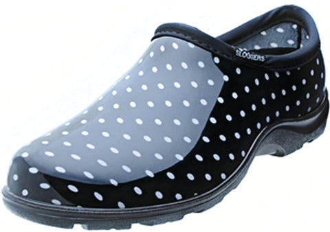 Sloggers 5113BP-06 Comfort Rain Shoes, 6 in, Black/White, Plastic Upper