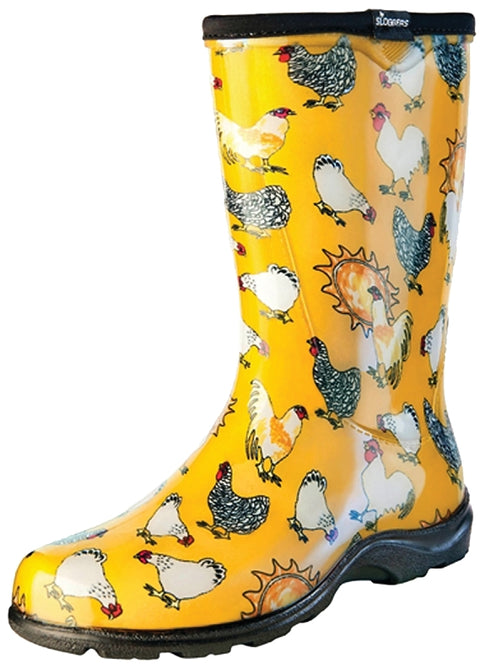 Sloggers 5016CDY-06 Rain and Garden Boots, 6 in, Chicken, Daffodil Yellow
