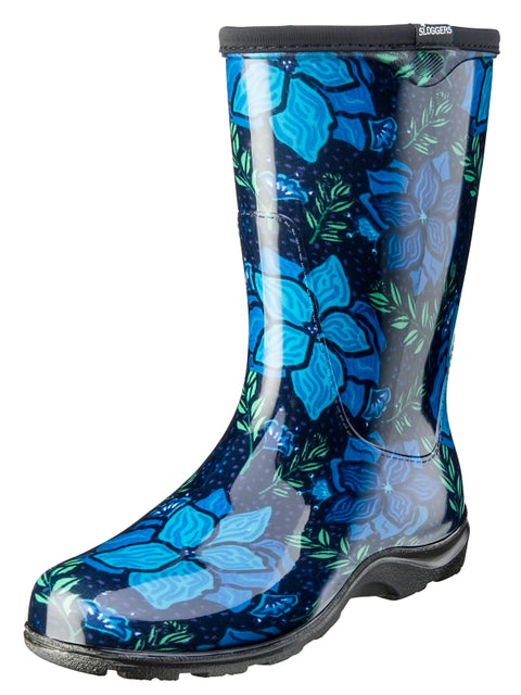 Sloggers 5018SSBL-10 Rain Boots, 10, Spring Surprise, Blue