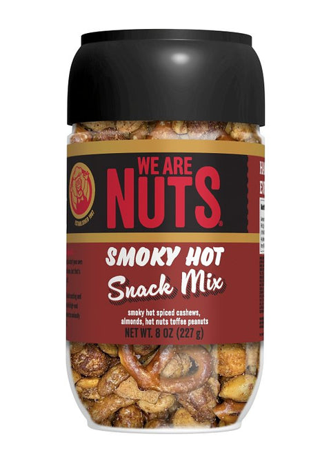 We Are Nuts 19016JX Snack Mix, Smoky Hot, 8 oz Jar, Pack of 12