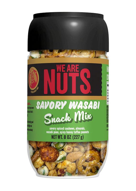 We Are Nuts 19020JX Snack Mix, Savory Wasabi, 8 oz Jar, Pack of 12