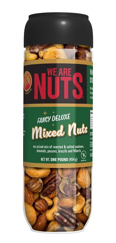 We Are Nuts 19024TJX Fancy Deluxe Mixed Nut, Roasted and Salted, 16 oz Jar, Pack of 12