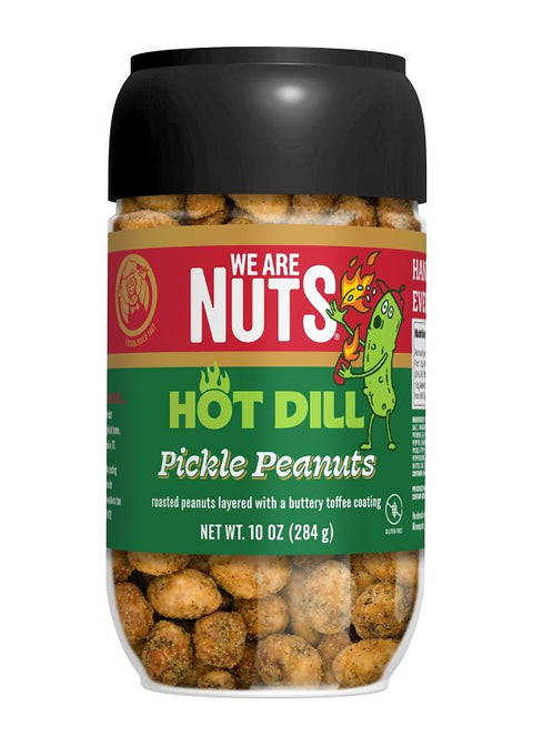 We Are Nuts 13022JX Pickled Peanuts, Hot Dill, 10 oz, Pack of 12