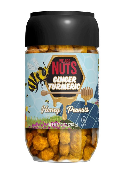 We Are Nuts 13013J Snack, Ginger Turmeric Honey Peanuts, 10 oz Jar, Pack of 12