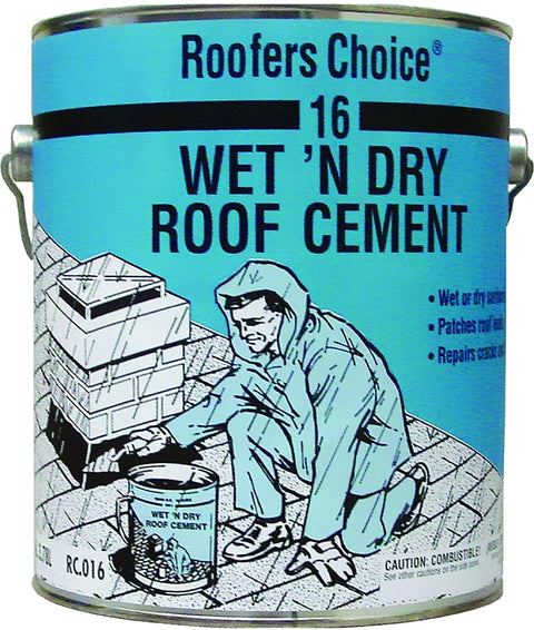 Henry Roofers Choice 16 RC016042 Roof Cement, Liquid, Paste, Petrol, Black, 0.9 gal Pail, Pack of 4