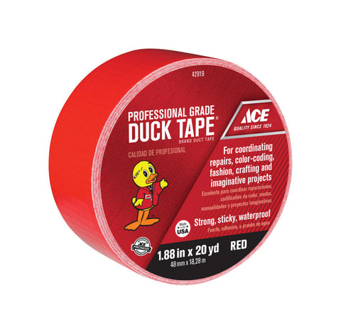 Ace Duct Tape 1.88 in. W x 20 yd. L Red