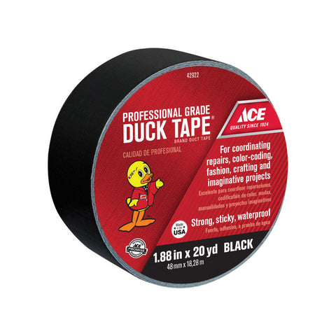 Ace Duct Tape 1.88 in. W x 20 yd. L Black