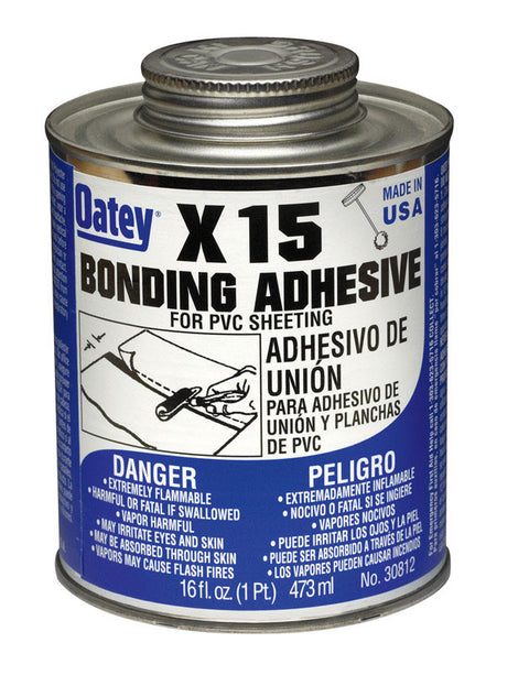 Oatey X-15 Clear PVC Sheeting Adhesive 16 oz.