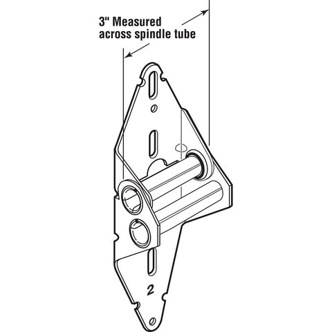 Prime-Line GD 52105 Garage Door Hinge, 3 in W Dimensions, 7/16 in Dia Pin, Steel, Galvanized, Non-Removable Pin, Surface