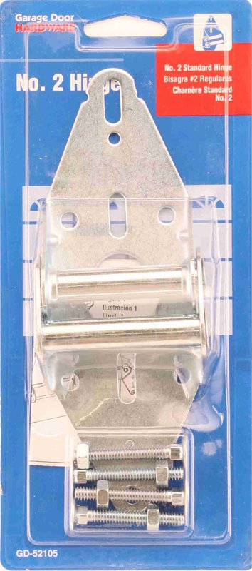 Prime-Line GD 52105 Garage Door Hinge, 3 in W Dimensions, 7/16 in Dia Pin, Steel, Galvanized, Non-Removable Pin, Surface