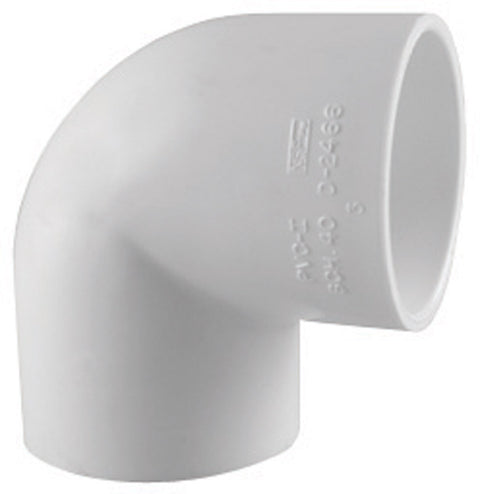 Charlotte Pipe Schedule 40 Slip To Slip 1 in. Dia. x 1 in. Dia. 90 deg. PVC Elbow
