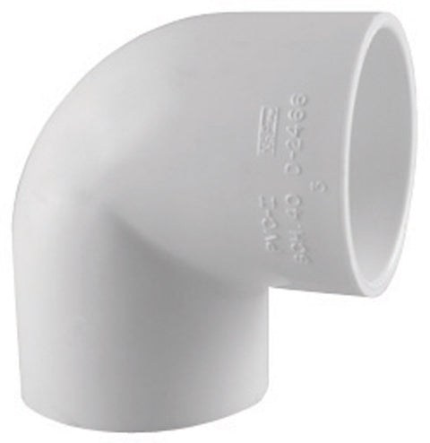 Charlotte Pipe Schedule 40 2 in. Dia. x 2 in. Dia. Slip To Slip 90 deg. PVC Elbow