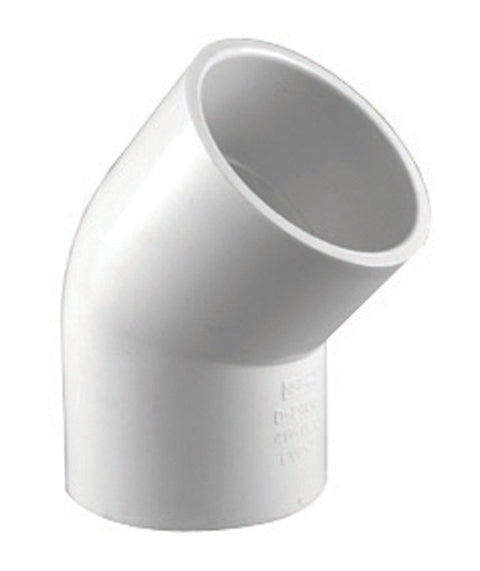 Charlotte Pipe 1-1/2 in. Dia. x 1-1/2 in. Dia. Slip To Slip 45 deg. Schedule 40 PVC Elbow