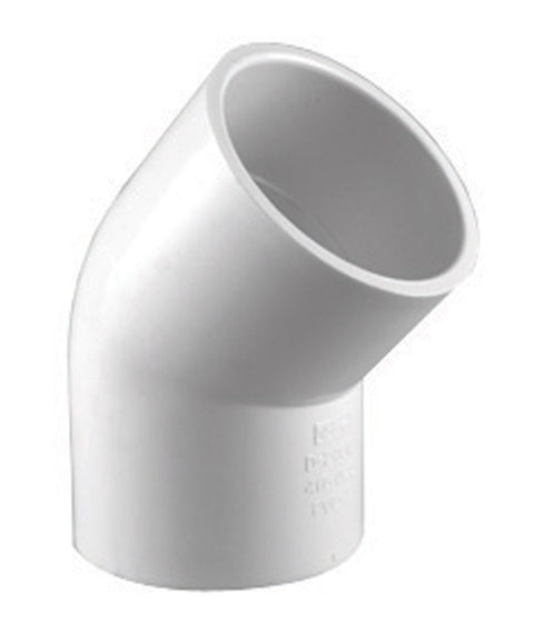Charlotte Pipe Schedule 40 Slip To Slip 2 in. Dia. x 2 in. Dia. 45 deg. PVC Elbow