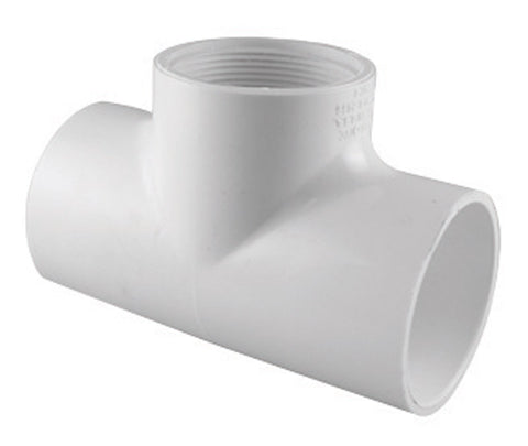 Charlotte Pipe 1/2 in. Dia. x 1/2 in. Dia. x 1/2 in. Dia. Slip To Slip To FPT Schedule 40 PVC Te