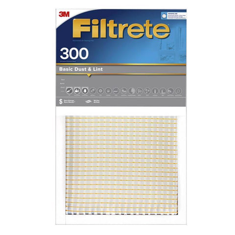 Filtrete 304-4 Air Filter, 25 in L, 14 in W, 5 MERV, 300 MPR, For: Air Conditioner, Furnace and HVAC System, Pack of 4