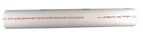 Charlotte Pipe Solid Pipe 2 in. Dia. x 2 ft. L Plain End Schedule 40