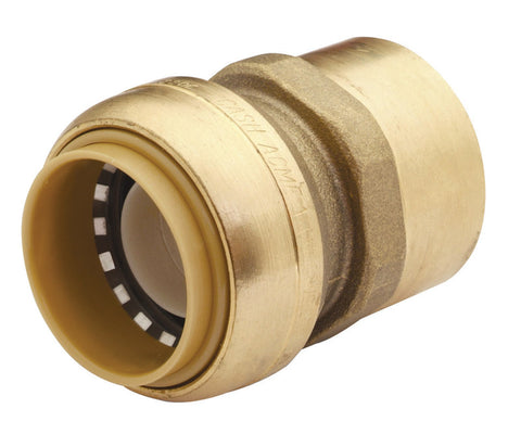 Sharkbite 1/2 in. Dia. x 1/2 in. Dia. Push To FPT Brass Connector