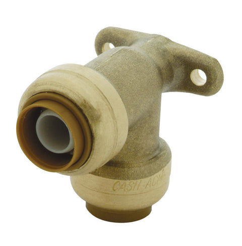 Sharkbite 1/2 in. Dia. x 1/2 in. Dia. Push To Push 90 deg. Brass Drop Ear Elbow
