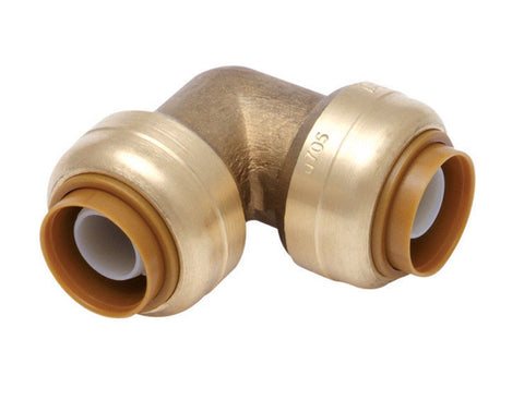 Sharkbite 1 in. Dia. x 1 in. Dia. Push To Push 90 deg. Brass Elbow