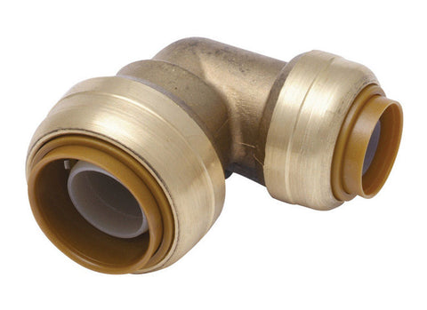 Sharkbite 3/4 in. Dia. x 1/2 in. Dia. Push To Push 90 deg. Brass Reducing Elbow