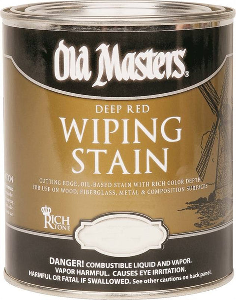 Old Masters 15016 Oil Based Wiping Stain, 0.5 pt Can, 500 sq-ft/gal, 150 Rich Mahogany