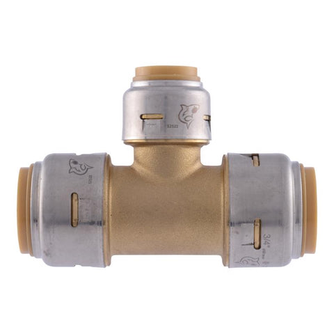 SharkBite Push to Connect 3/4 in. PTC each X 3/4 in. D PTC Brass Reducing Tee