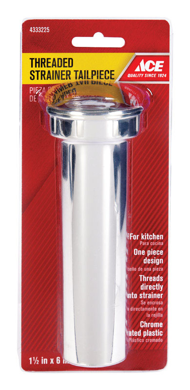 Ace 1-1/2 in. Dia. x 6 in. L Brass Sink Tailpiece